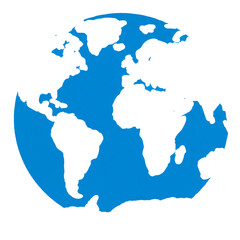 Obraz premium Transparent Continents World Map Mockup