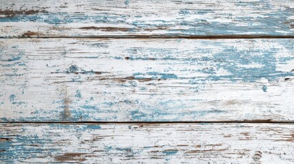 Naklejka premium Subtle texture of weathered white wood with faint blue scratches creating a rustic and aged aesthetic