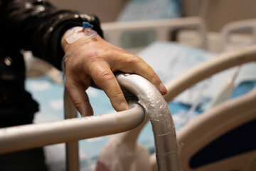A Hospitalized Old Woman's Hand
