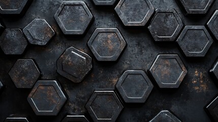 Weight plates shaped like hexagon puzzles