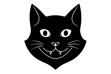  Spooky Halloween Grinning Kitten Head