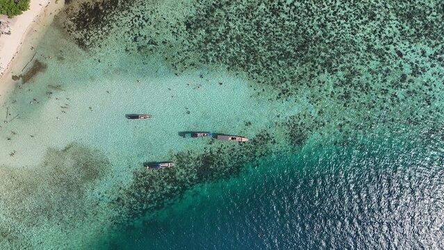 Drone shot of Pulau Kelor in East Nusa Tenggara Komodo Indonesia