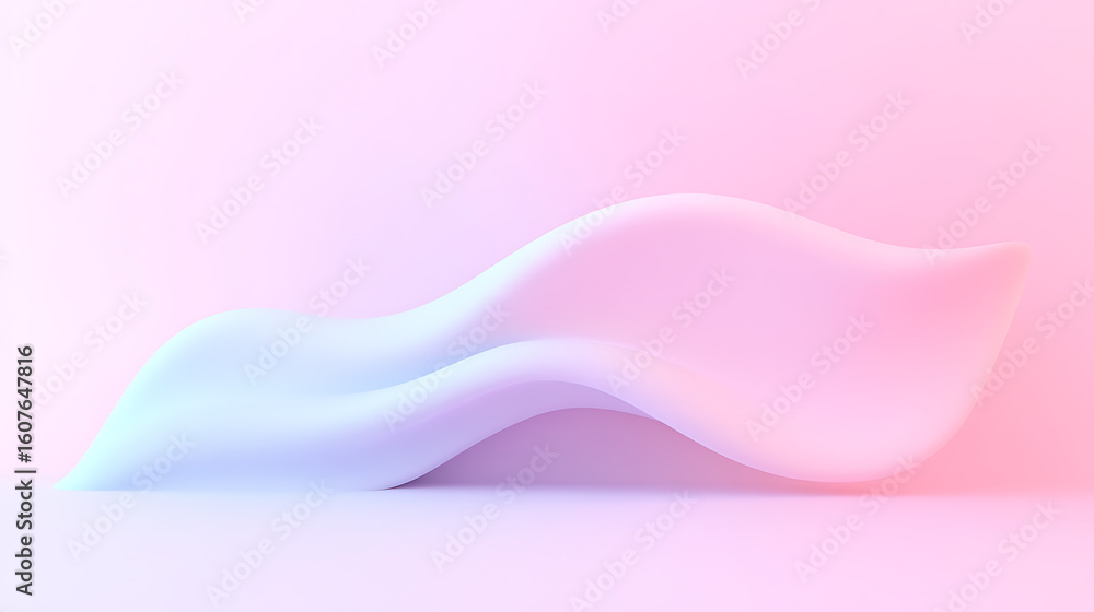 Aufkleber abstract wave form in pastel hues. perfect for backgrounds, design elements, or adding a touch of mo