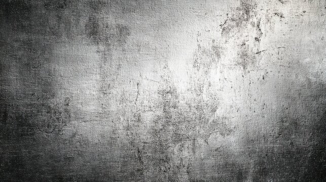 Abstract background in light gray silver with a brushed metal effect and a rugged, grungy grain texture.