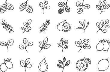 Simple green leaf icon with a distinctive silhouette style for nature and ecology themes