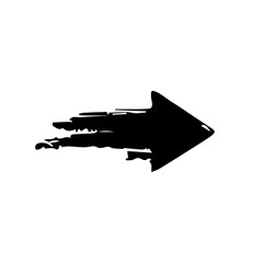 black grunge arrow brush.grunge arrow paint vector.