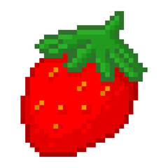 Pixel illustration of a strawberry