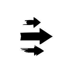 black grunge arrow brush.grunge arrow paint vector.