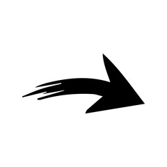 black grunge arrow brush.grunge arrow paint vector.