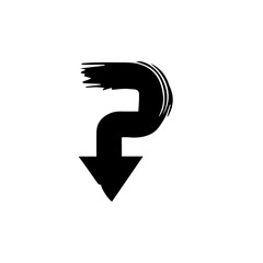 black grunge arrow brush.grunge arrow paint vector.