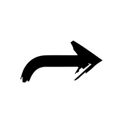 black grunge arrow brush.grunge arrow paint vector.