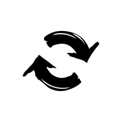black grunge arrow brush.grunge arrow paint vector.