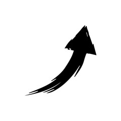 black grunge arrow brush.grunge arrow paint vector.