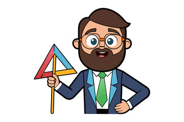 Inspiring music teacher with guitar engages young students with melodies and musical notes