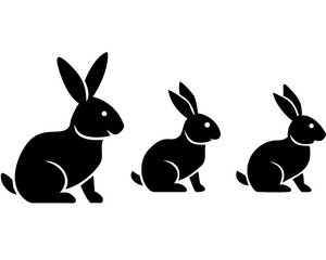 Creative Set of Rabbit Vector Illustrations | Cute Bunny Collection for Spring, Easter, and Nature Themes