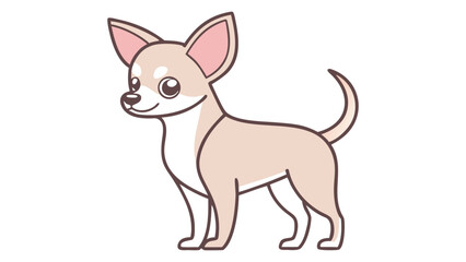Fototapeta premium Vector illustration of a Chihuahua standing.