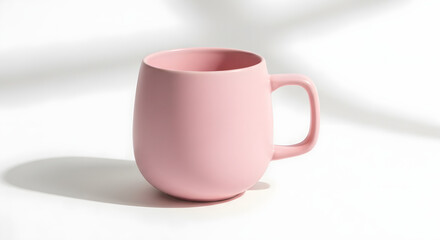 Isolated pink coffee mug ceramic tea cup kitchenware drinkware home goods product