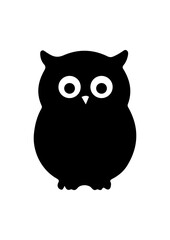 Silhouette of a Cute Owl