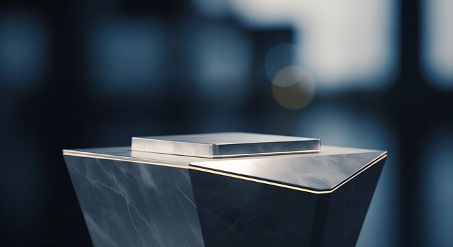 Elegant marble product display for luxury branding
