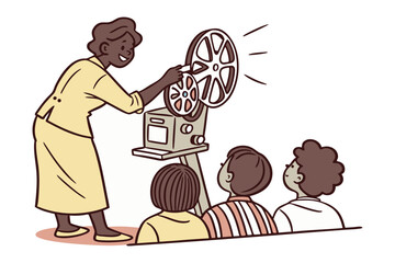 Energetic coach in athletic apparel holding clipboard and microphone inspiring a team