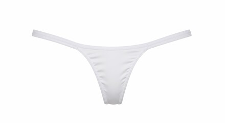 Isolated White Thong Underwear on Clean Background, Minimalist Lingerie Fashion