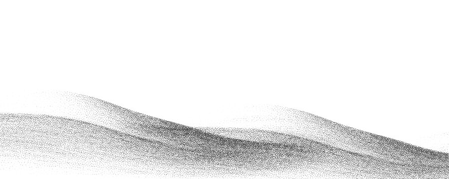 Halftone stipple mountain with brutalist retro photocopy noise, grunge punk Y2K collage style, vintage vector illustration with mound.Pointillism textured illustration.