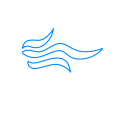 Obraz premium Water splash line icon