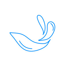 Obraz premium Water splash line icon 