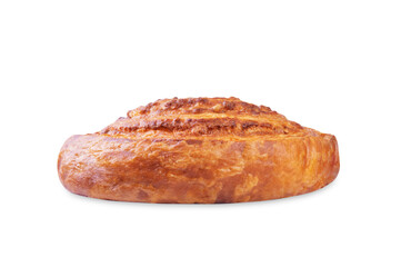 Cheese cake roll on a white isolated background