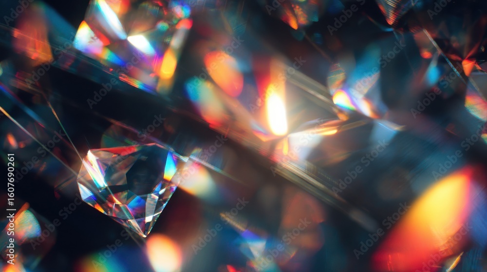 Poster prism light leak texture for photo overlay and effect. lens flare in abstract background. bokeh effe