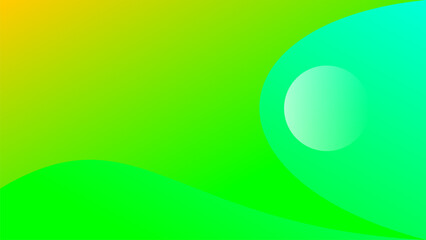Gradient blue green yellow background.