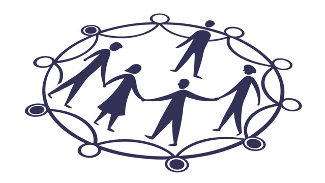 Interconnected Community: People Holding Hands in Unity
