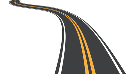 asphalt road going to the distance