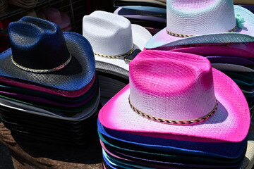 Cowboy hats for sale at Frontier Days, Cheyenne WY.