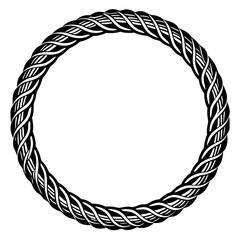 Art of intricate celtic knot circle design isolated on white background