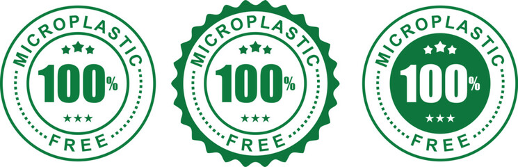 Microplastic-Free Product Icon – Safe for Ocean and Environment Label for Brands