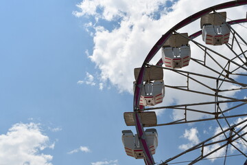 Ferris wheel at fair.