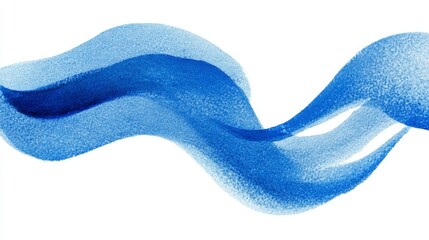 Abstract watercolor wave lines blue soft flowing brushes