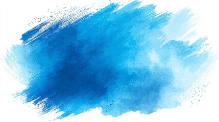 Blue watercolor splash background swirling brush stroke