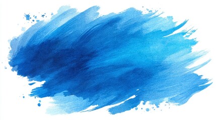 Blue watercolor splash background swirling brush stroke