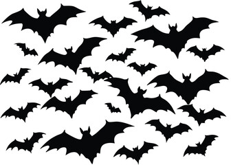 Fototapeta premium halloween bats Illustration with Dramatic Composition and Color Variety