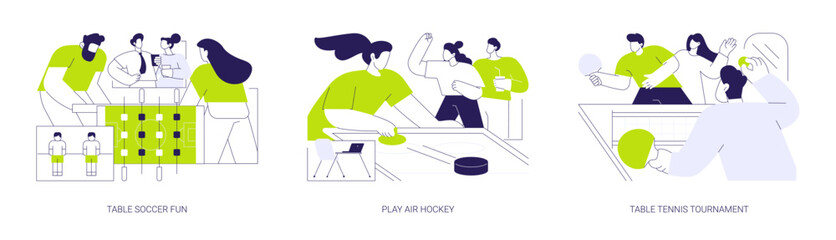 Entertainment with colleagues isolated cartoon vector illustrations se