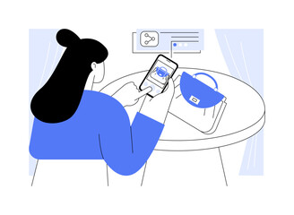 Sharing a new look isolated cartoon vector illustrations.