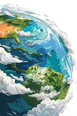 Fototapeta premium earth in the sea