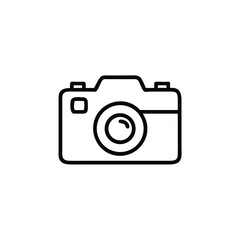 Outline camera icon on for travel photography vacation