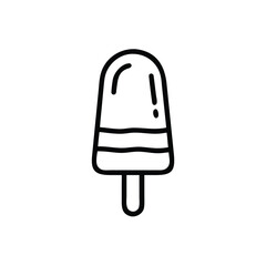 Outline ice lolly popsicle icon on frozen dessert