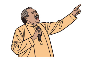 Smiling muslim man wearing a kufi and glasses works on a laptop computer in a professional setting