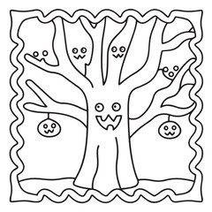 Halloween Bold and Easy Coloring Pages for Kids – Fun and Simple Spooky Designs for Children to Color