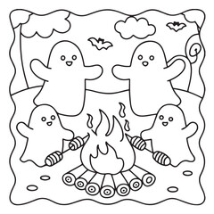 Halloween Bold and Easy Coloring Pages for Kids – Fun and Simple Spooky Designs for Children to Color