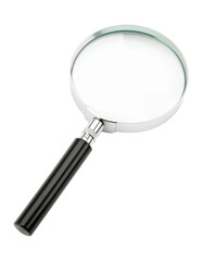 3d Magnifying glass cut out on white png